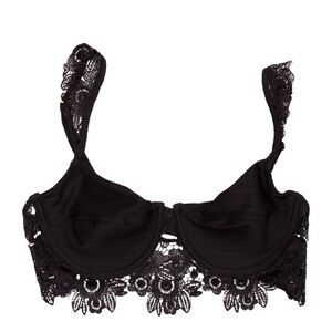 For Love & Lemons black lace swim top